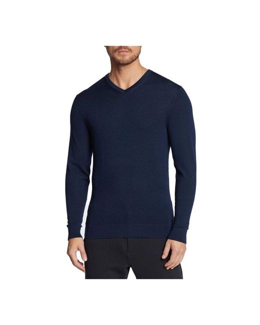 Calvin Klein Merinowollpullover - v-ausschnitt in Blue für Herren