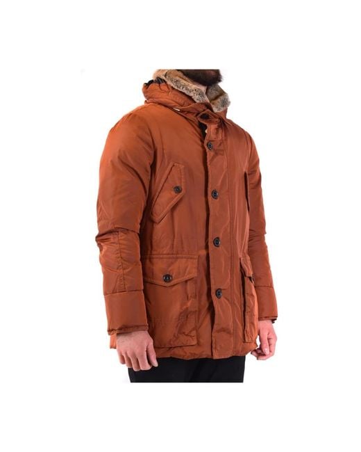 Peuterey Herren Winterjacke Mit Federn in Brown für Herren