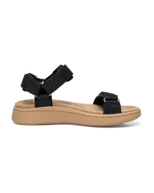 Woden Black Flat sandals