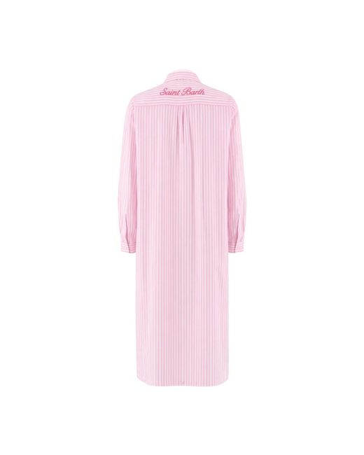 Mc2 Saint Barth Pink Shirt Dresses