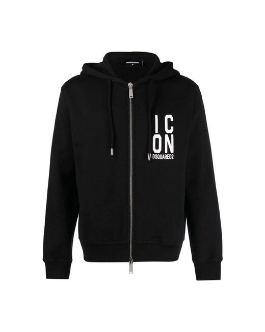 DSquared² Black Zip-Throughs for men