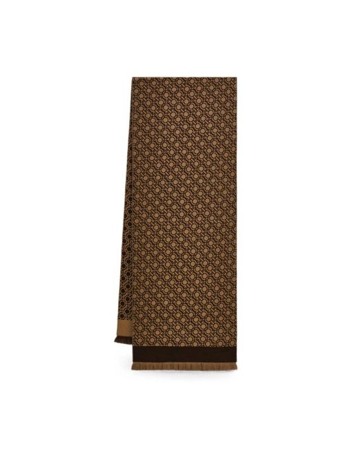 Ferragamo Brown Winter Scarves for men