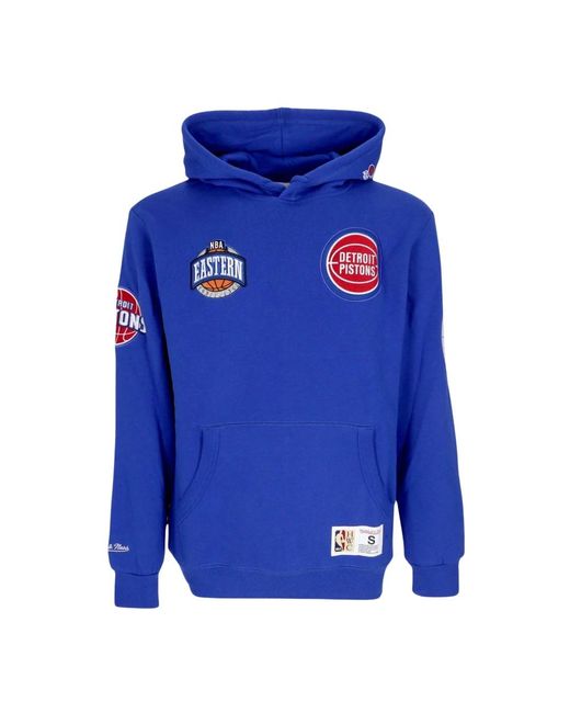 Mitchell & Ness Hoodies & Sweatvesten ,Blauw ,Katoen Detroit Pistons Nba Hometown Fleece Hoodie in het Blue voor heren