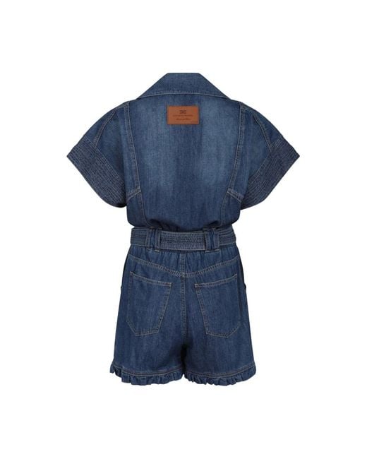 Elisabetta Franchi Blue Playsuits