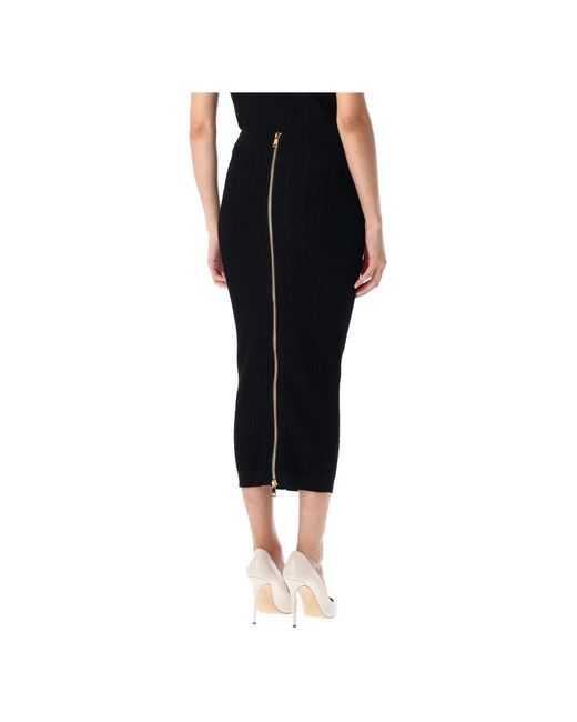 Balmain Midi Skirts in het Black