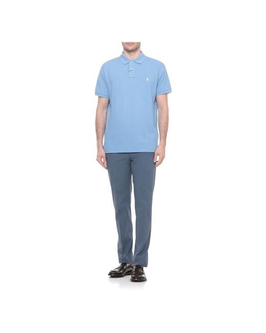 Ralph Lauren Blue Polo Shirts for men