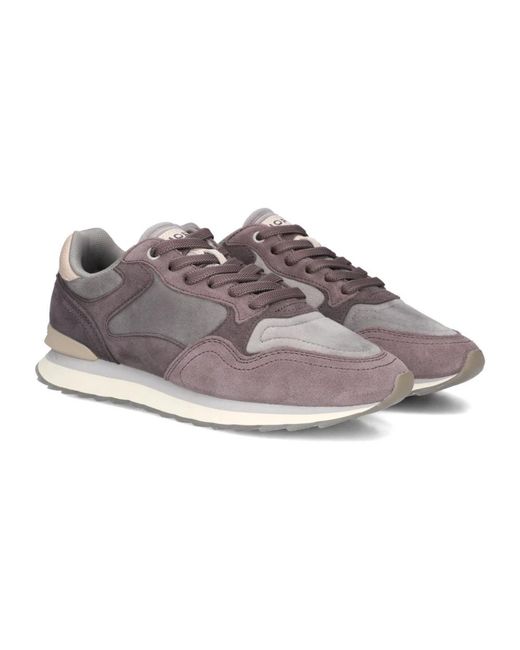 HOFF Schoenen ,Veelkleurig ,Suède Paarse Suède Sneakers Voor Herfst/Winter in het Gray