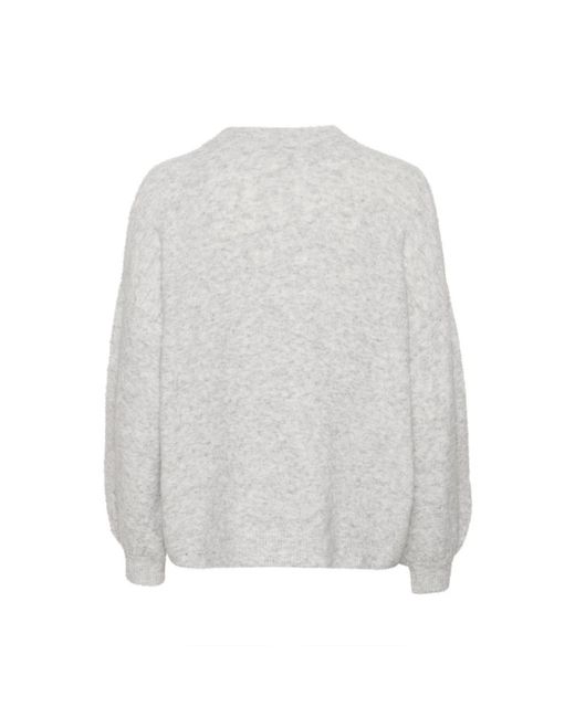 Cream Gray Cardigans