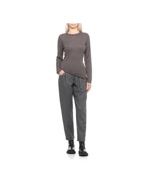 Straight Trousers Brunello Cucinelli en coloris Gray