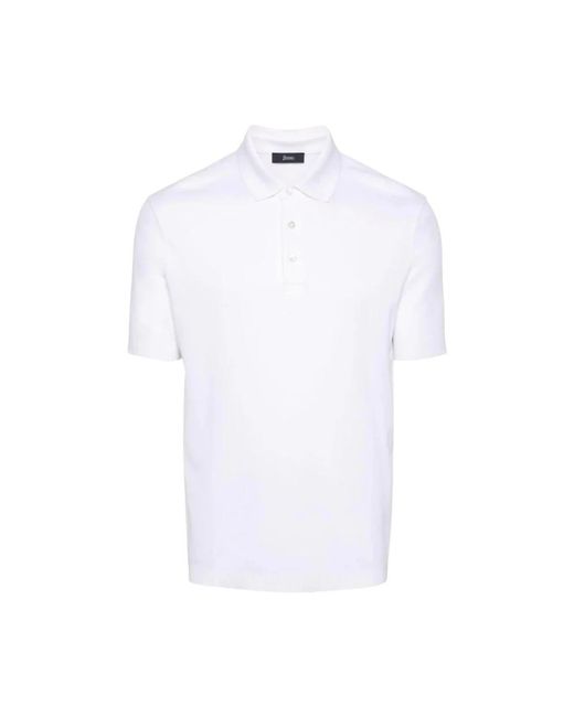 Herno Tops ,Wit ,Katoen Gebreide Polo in het White voor heren