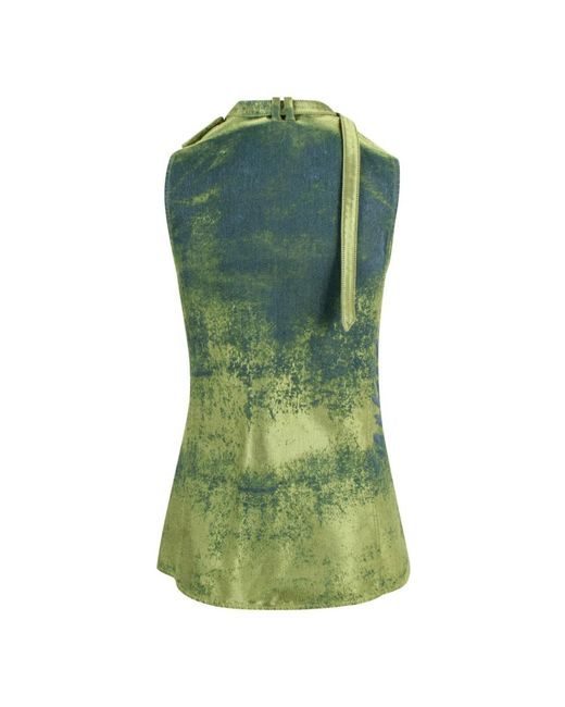 DIESEL Green Waistcoats