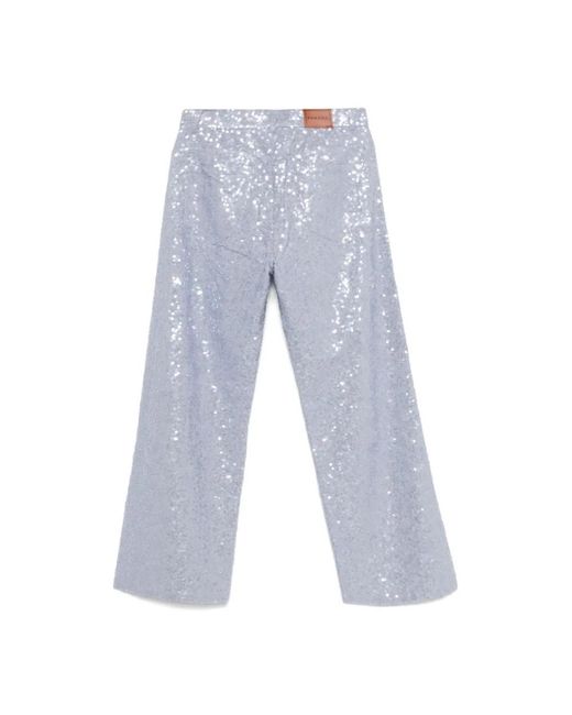 P.A.R.O.S.H. Blue Straight Fit Jeans