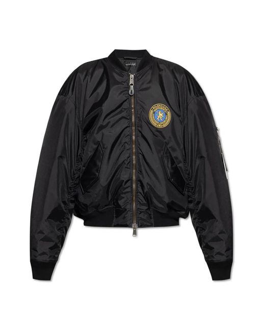 Balenciaga Jassen ,Zwart ,Leer Bomberjack in het Black voor heren