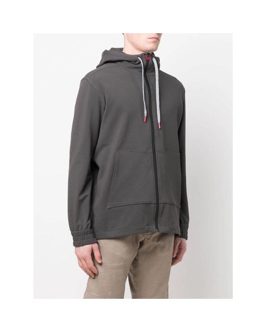 Kiton Gray Zip-Throughs for men
