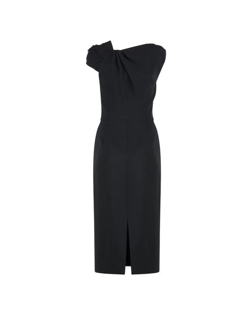 Givenchy Kleedjes ,Zwart ,Leer Gedrapeerde Kokerjurk in het Black