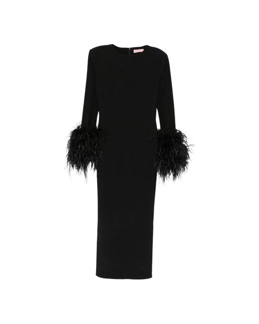 Twentyfourhaitch Midi Jurk in het Black