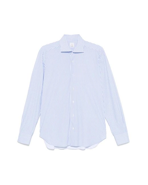 Barba Napoli Blue Casual Shirts for men