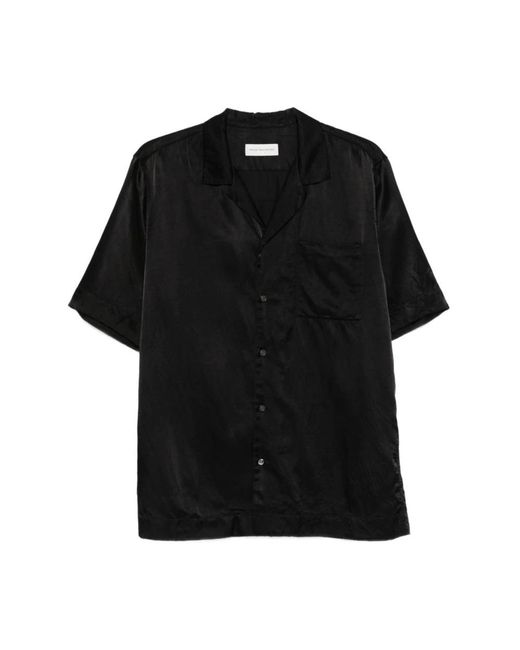 Dries Van Noten Black Short Sleeve Shirts for men