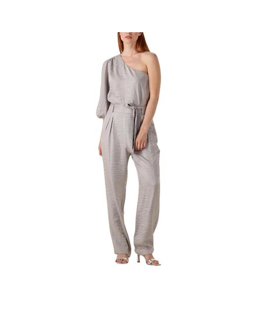 Aaiko Jumpsuits & Playsuits ,Grijs ,Zilveren Jumpsuit Voor Stijlvolle Zomerdagen in het Gray