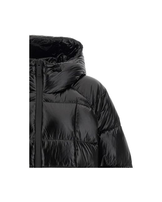 DSquared² Jassen ,Zwart ,Zwart Gewatteerd Hoodie Met Rits in het Black voor heren