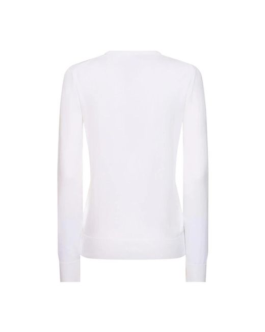 Michael Kors White Round-Neck Knitwear