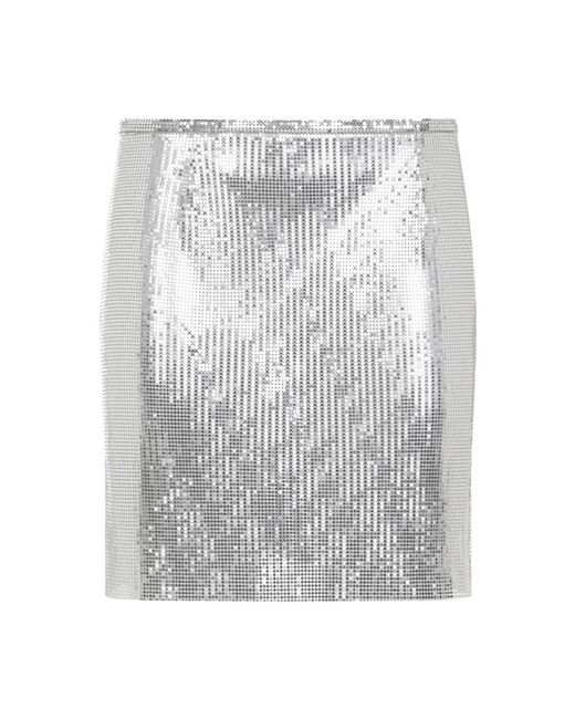 Rabanne Rokken ,Grijs ,Zilveren Mini Rok in het Gray