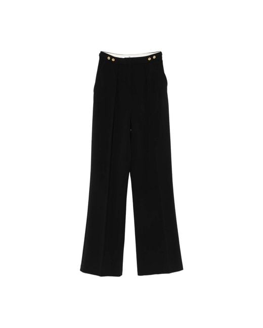 Elisabetta Franchi Black Wide Trousers
