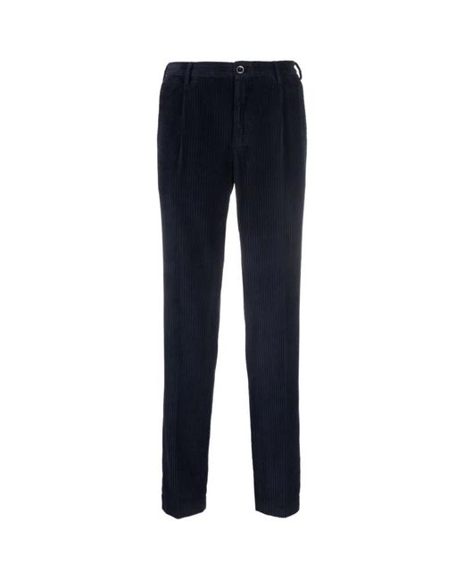 Incotex Blue Slim-Fit Trousers for men