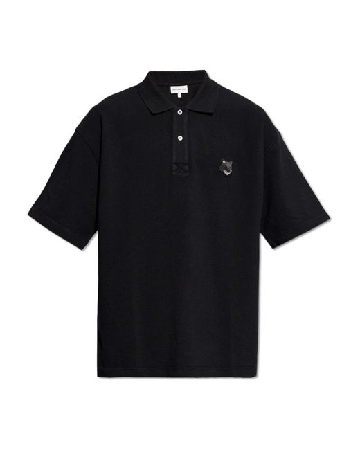 Maison Kitsuné Black Polo Shirts for men