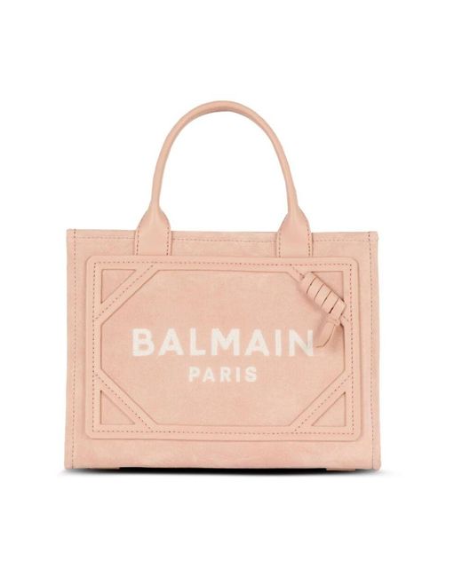 Balmain Pink Shopper Bag B Army Small