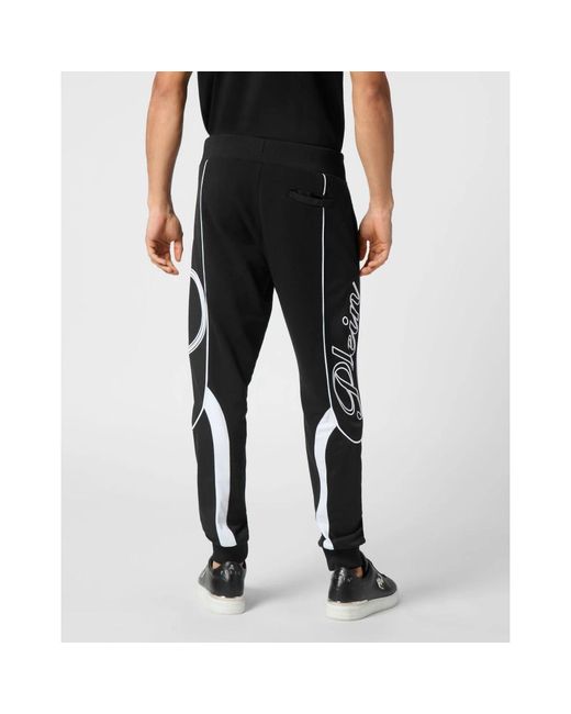 Philipp Plein Black Jersey Jogging Trousers for men