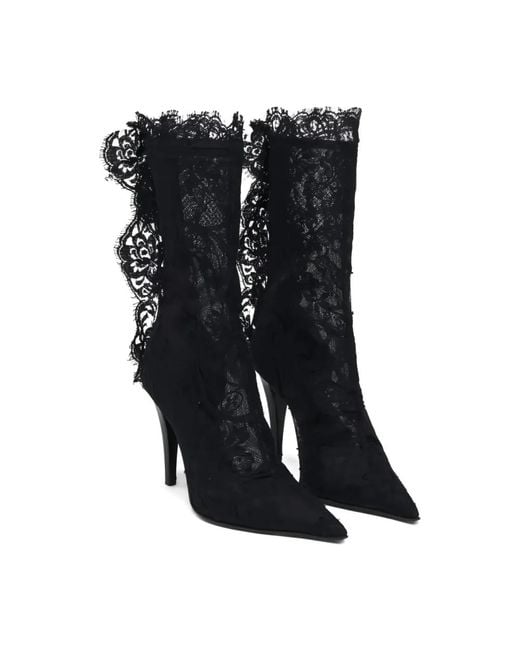 Alexander McQueen Black Heeled Boots