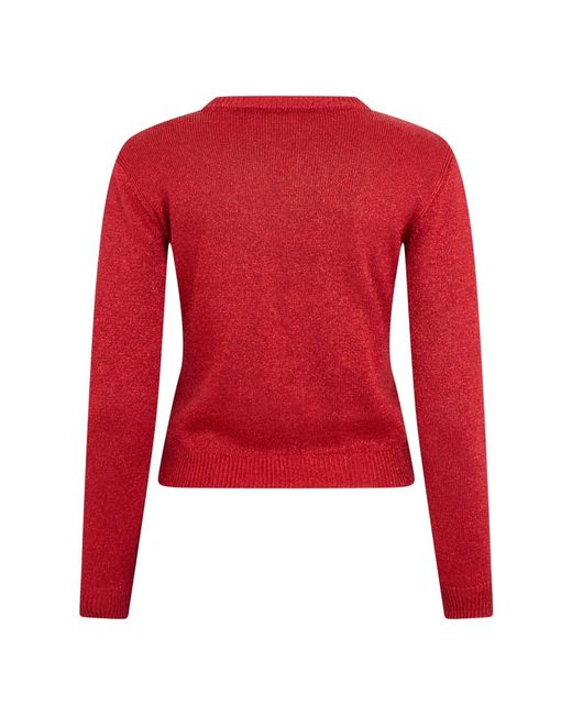 Alberta Ferretti Red Round-Neck Knitwear