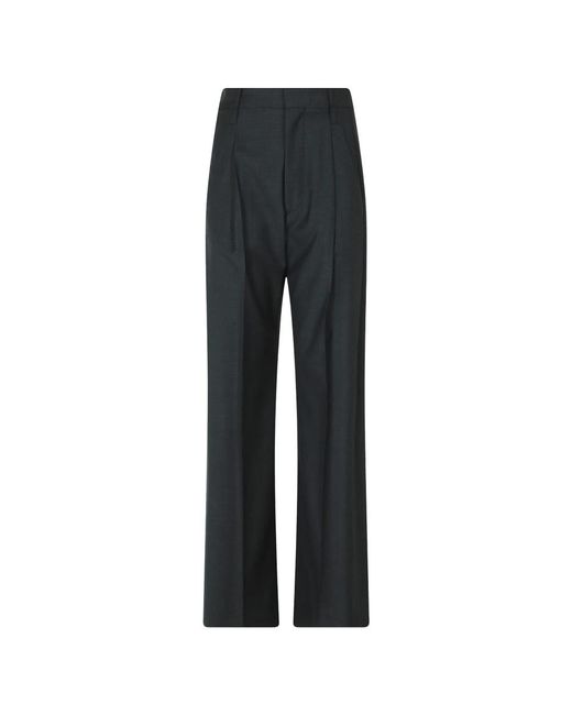 Victoria Beckham Gray Straight Trousers