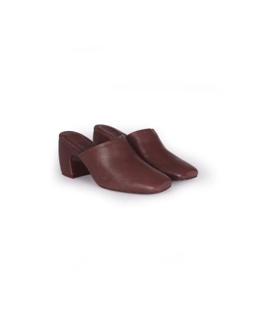 Cortana Purple Heeled Mules