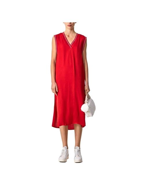 Pepe Jeans Red Midi Dresses