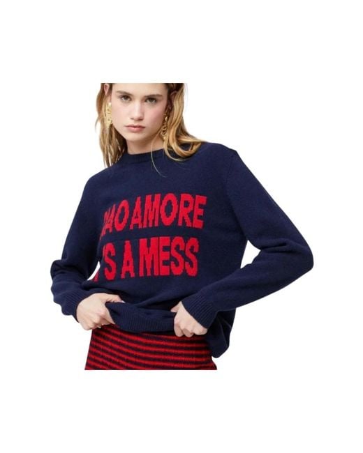 Giada Benincasa Blue Pullover Blau