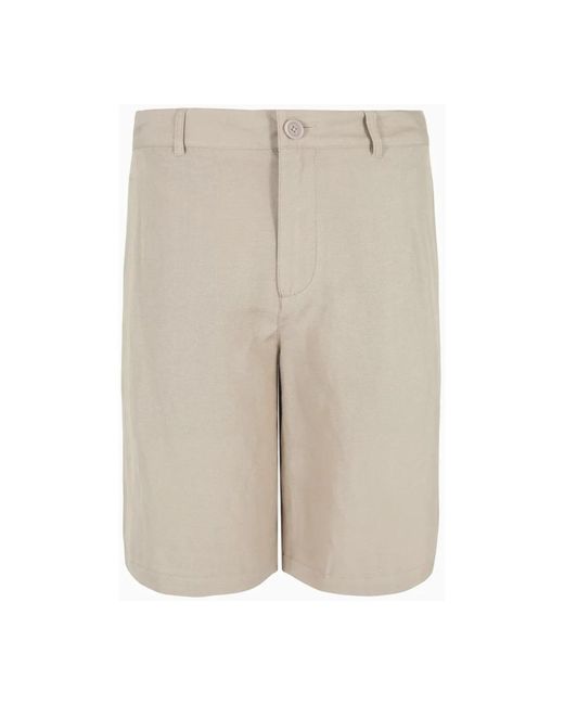 ARMANI EXCHANGE Knielange Shorts Mit Taschen in Natural für Herren