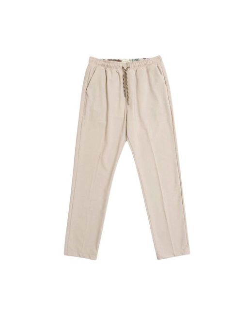 Gianni Lupo Herrenhose Mit Kordelzug in Natural für Herren