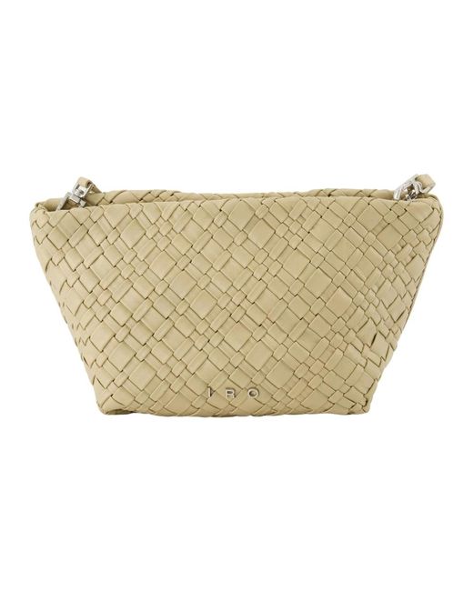 IRO Gevlochten Leren Clutch Lente-Zomer 2025 in het Natural