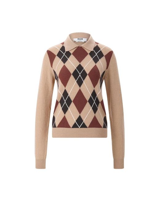MSGM Ronde Hals Gebreid in het Pink