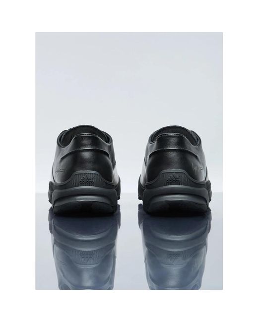 Y-3 Leder-sneaker mit track-sohle in Black für Herren
