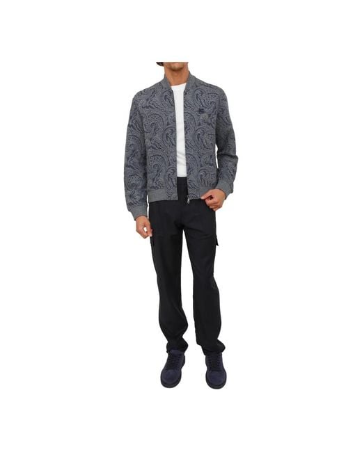 Etro Gray Bomber Jackets for men