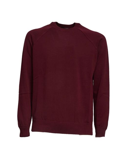 FILIPPO DE LAURENTIIS Red Round-Neck Knitwear for men