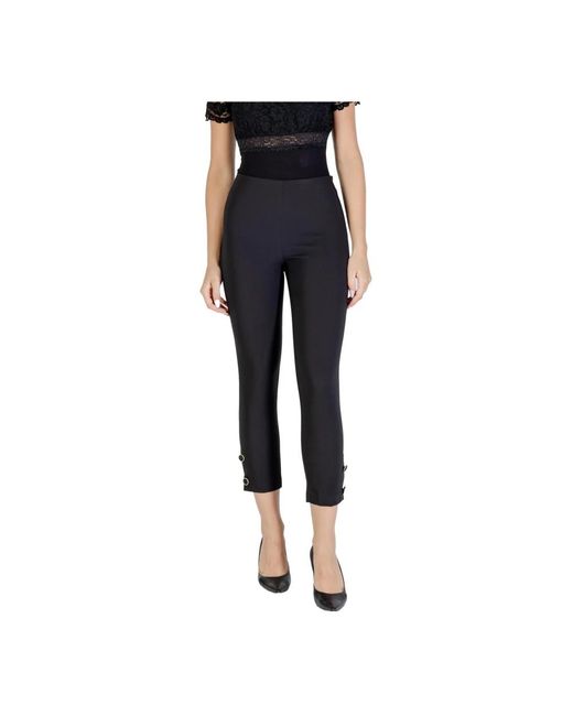Rinascimento Blue Schwarze Tailored Hose Mit Reißverschluss