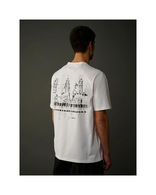 C P Company Metropolis serie logo grafik t-shirt in Gray für Herren