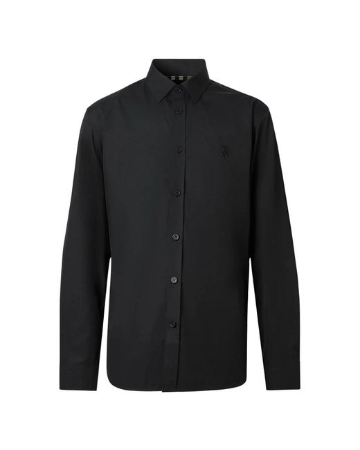 Camicia nera a1189 di Burberry in Black da Uomo