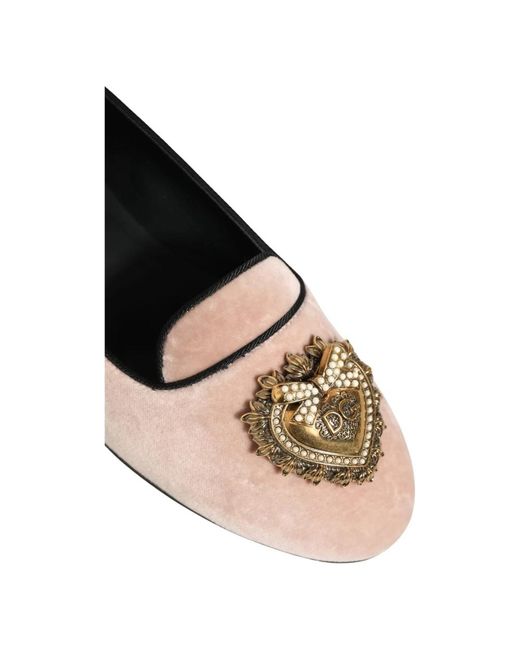 Dolce & Gabbana Pink Devotion Loafers