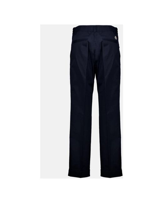 Moncler Blue Straight Trousers for men