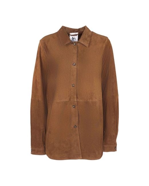 Semicouture Brown Leather Jackets